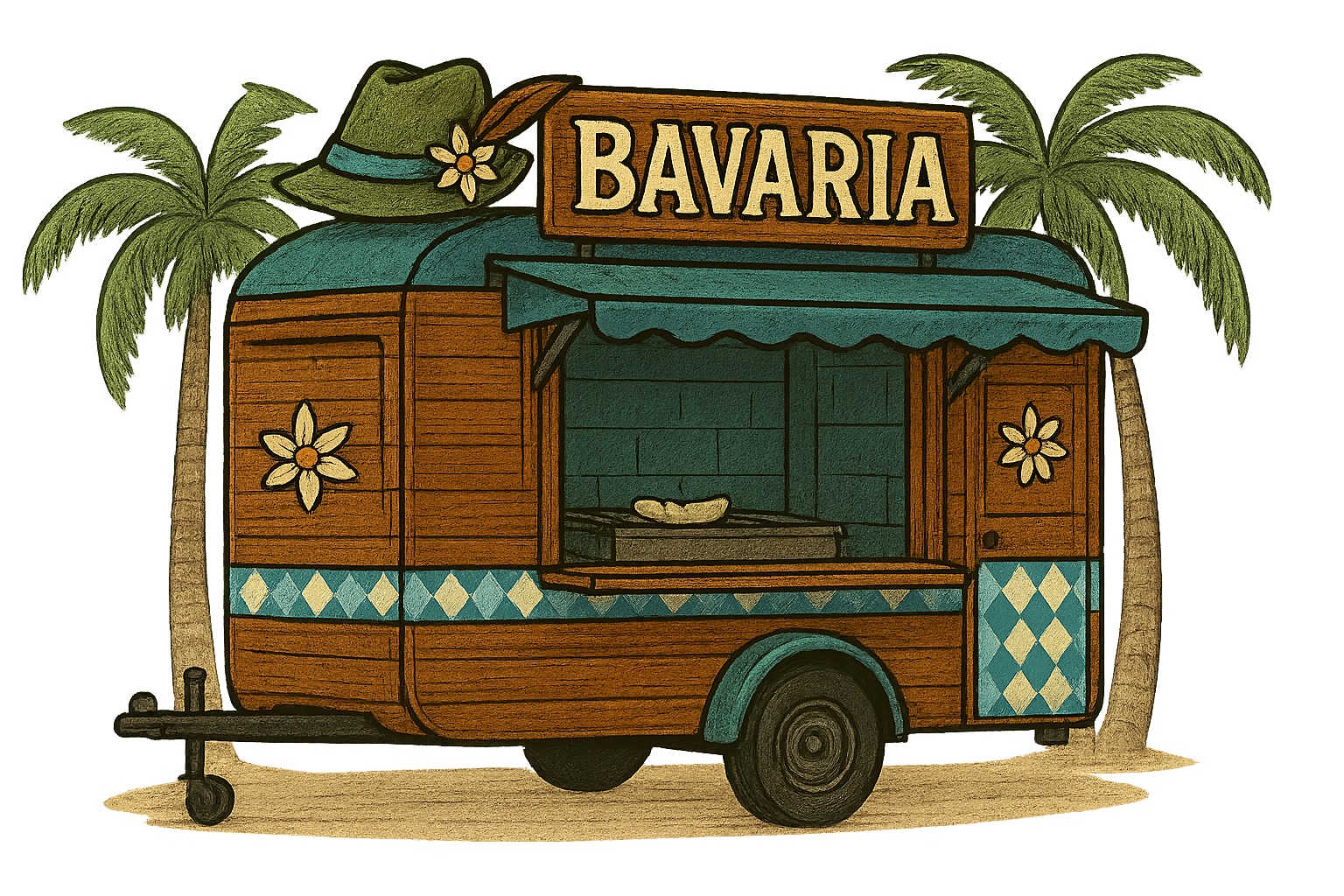 Foodtruck, bicigrill, salchicha, barbacoa ,comida callejera ,evento móvil